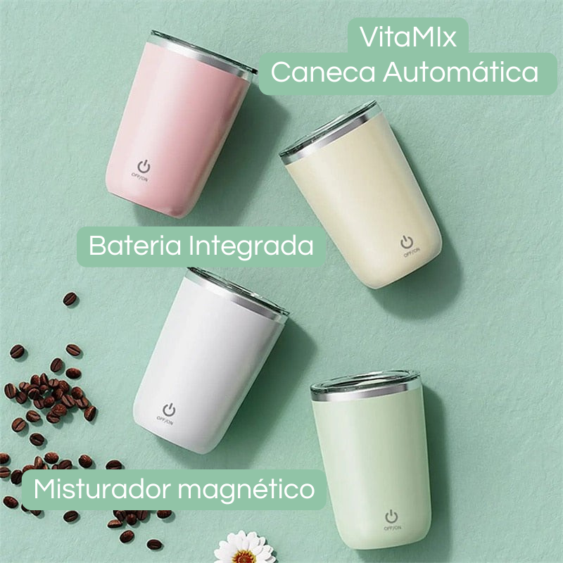 VitaMix - Caneca Automática com Misturador Magnético Recarregável