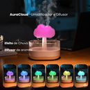 AuraCloud – Umidificador e Difusor de Chuva Terapêutica com LED 7 Cores