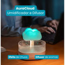 AuraCloud – Umidificador e Difusor de Chuva Terapêutica com LED 7 Cores