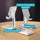Suporte Telescópico Dobrável para Telemóvel com Rotação 360°