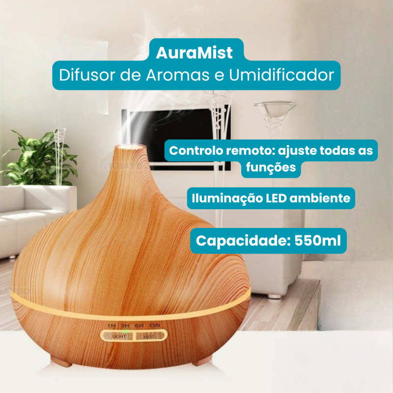 AuraMist - Difusor de Aromas e Humidificador
