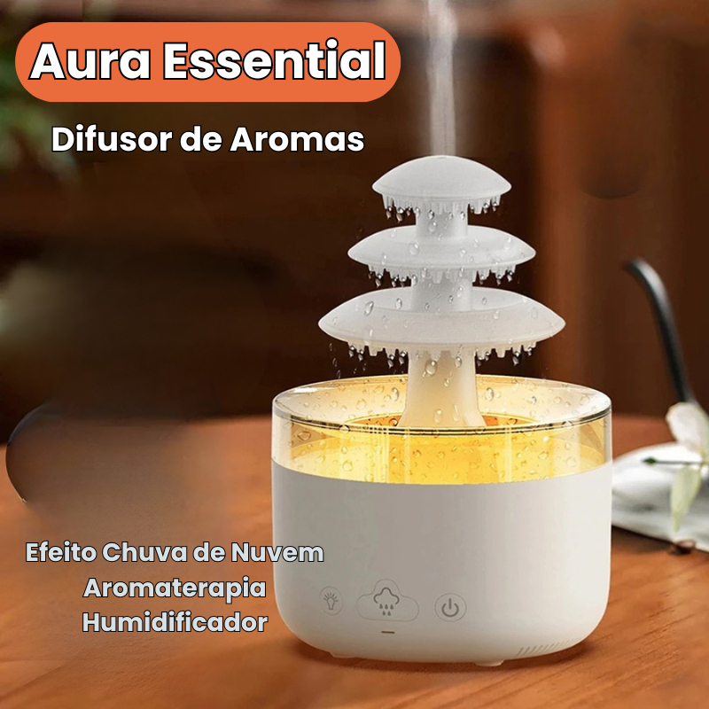AuraEssential - Difusor de Aromas Efeito Chuva de Nuvem