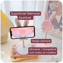 Suporte de Telemóvel Ajustável - Design de Coelho
